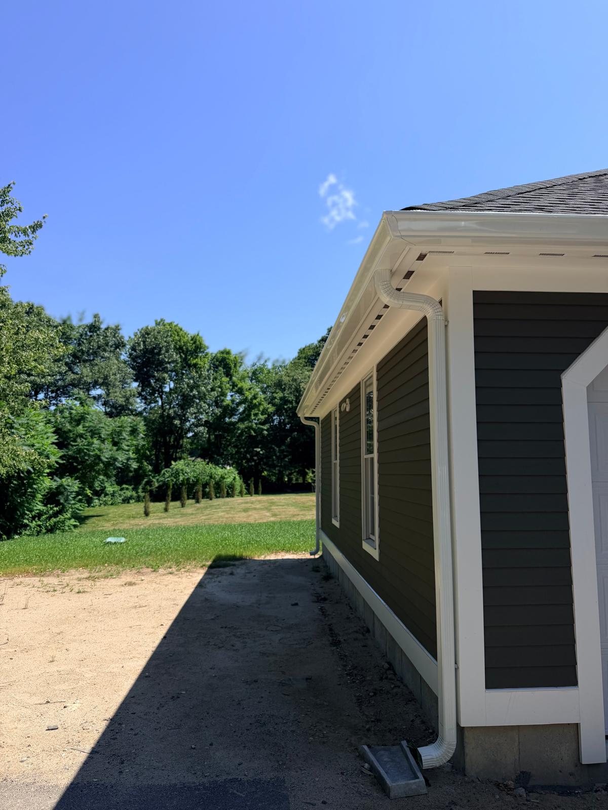 Completed gutter and downspout work in Connecticut